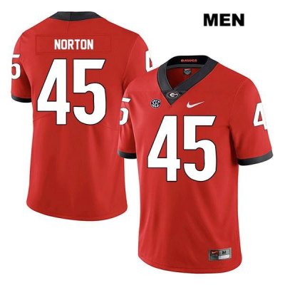 Men's Georgia Bulldogs NCAA #45 Bill Norton Nike Stitched Red Legend Authentic College Football Jersey BTB4054DD